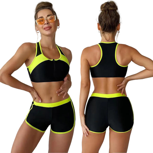 HerRace Zipper Active Swimsuit