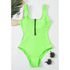 HerCurve Zip-Front One-Piece Swimsuit