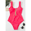 HerCurve Zip-Front One-Piece Swimsuit